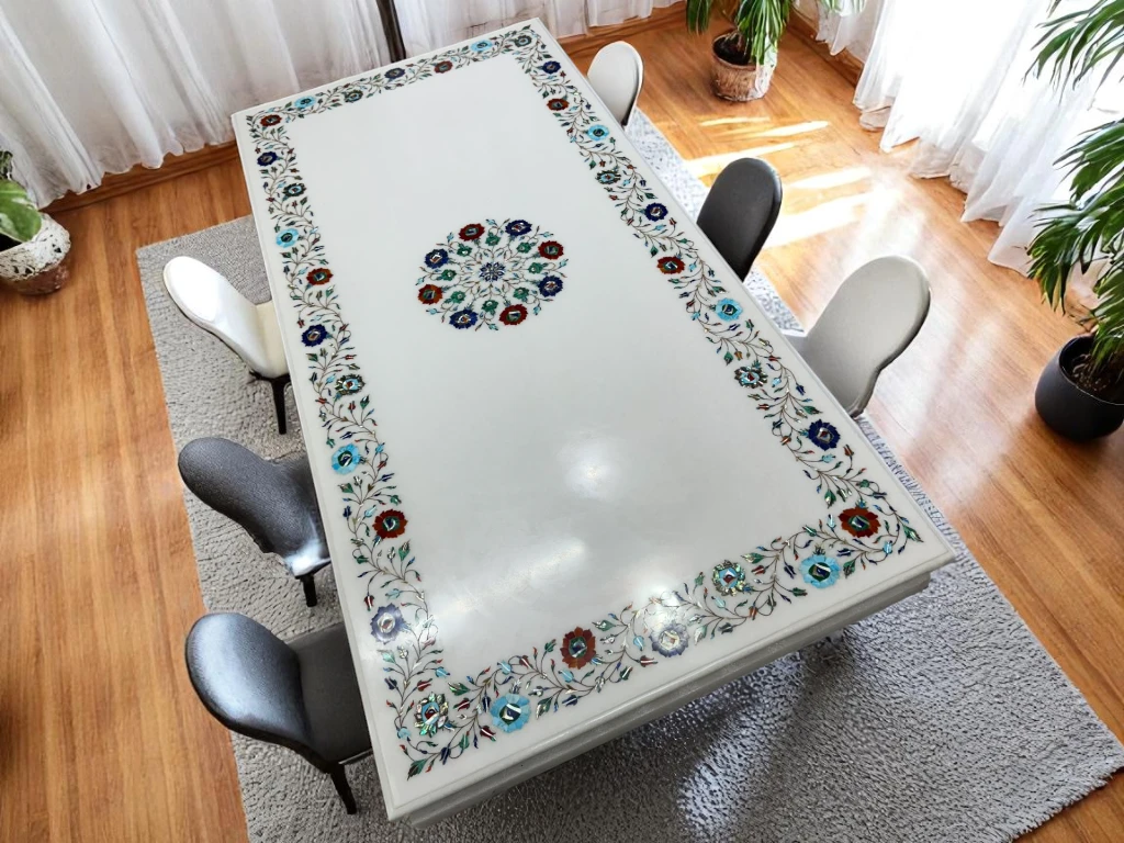 Luxury Marble White Table Top for Home Decor 